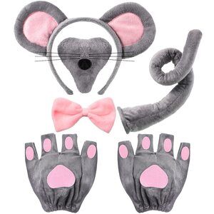 7622 Mouse Costume For Adult Halloween Mice Ears Headband Mouse